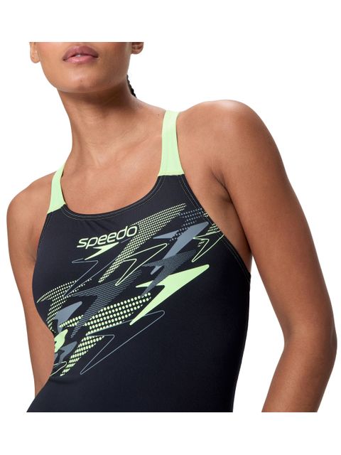 Speedo Medley Logo One Piece - Anthracite/Clover