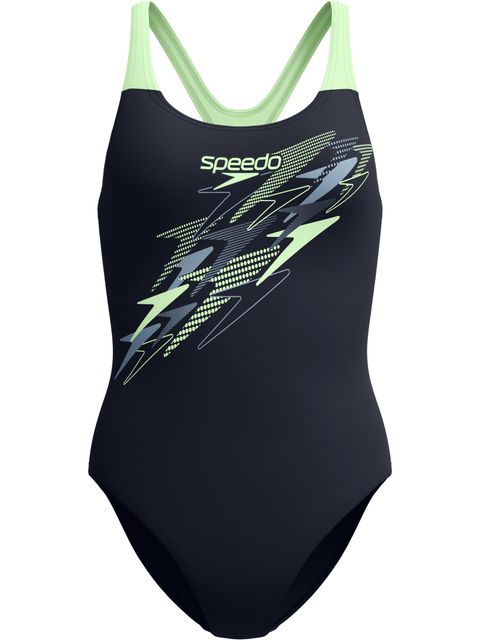 Speedo Medley Logo One Piece - Anthracite/Clover