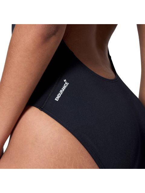 Speedo Classic Logo Thinstrap One Piece - Anthracite