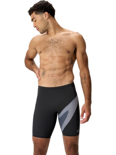 Speedo Mens Hyperboom Logo Jammers Anthracite/Grey