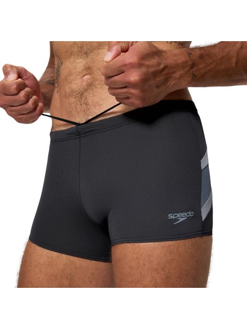 Speedo Mens Hyperboom Logo Aquashorts - Anthracite/Grey