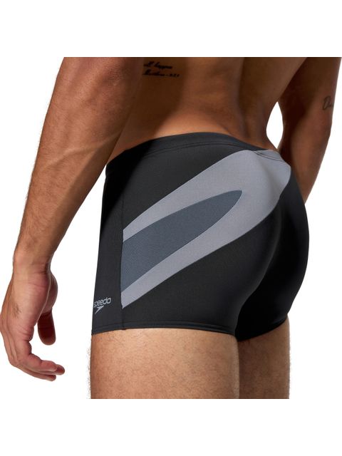 Speedo Mens Hyperboom Logo Aquashorts - Anthracite/Grey