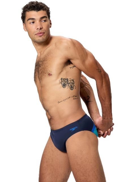 Speedo Mens Hyperboom Logo Briefs - Peacoat/Sapphire