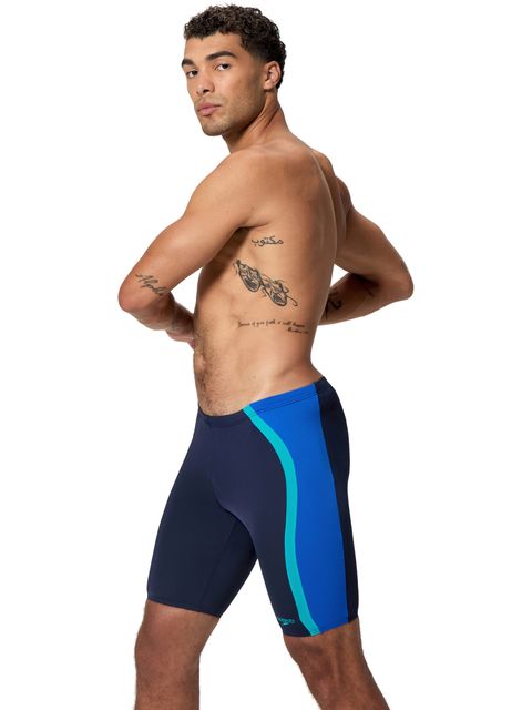 Speedo Mens Solid Spliced Jammers - Peacoat/Sapphire