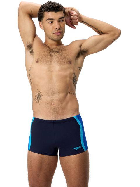 Speedo Mens Solid Spliced Aquashorts - Peacoat/Sapphire