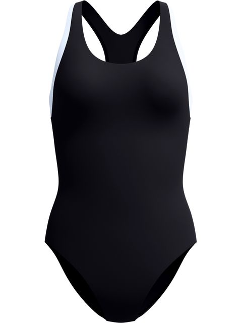 Speedo Double Racerback One Piece - Anthracite/White