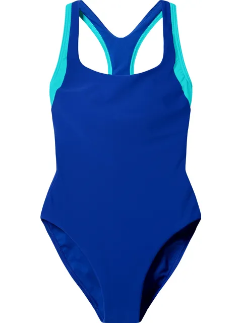 Speedo Colour Block Racerback One Piece - Night Watch/Aqua Breeze