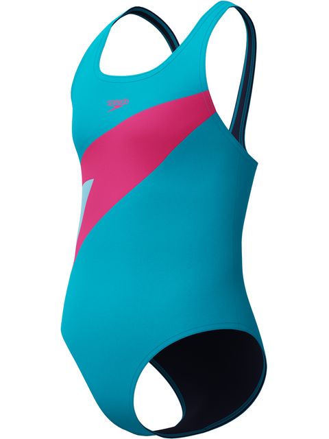 Speedo Hyperboom Splice One Piece - Mayan Blue/Magarita Pink