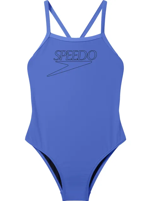 Speedo Logo Thin Strap One Piece - Moonlight Lavender