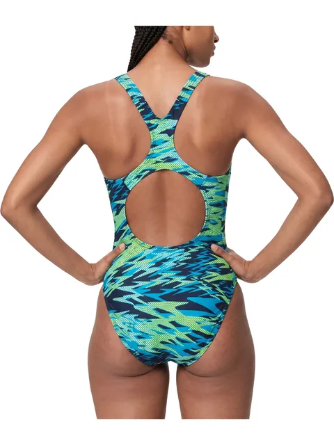 Speedo Hyperboom Printed Medalist One Piece - Hyper Teal