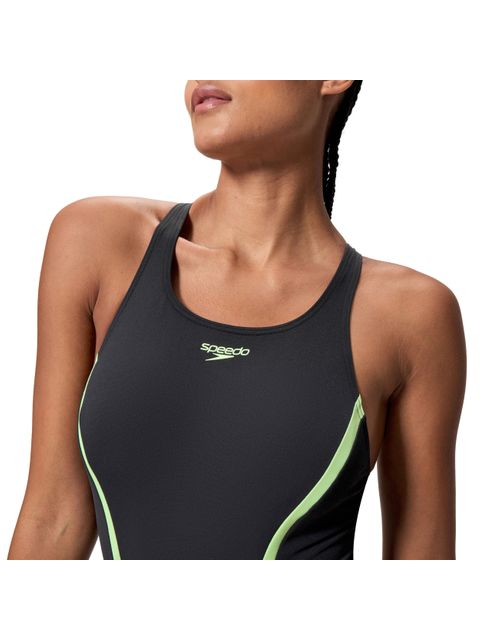 Speedo Solid Splice Medalist - Anthrcite/Clover