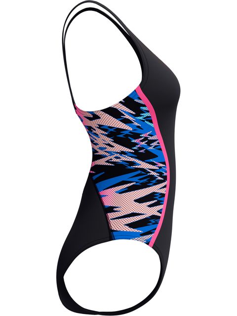 Speedo Print Splice Muscleback - Anthracite/Pink