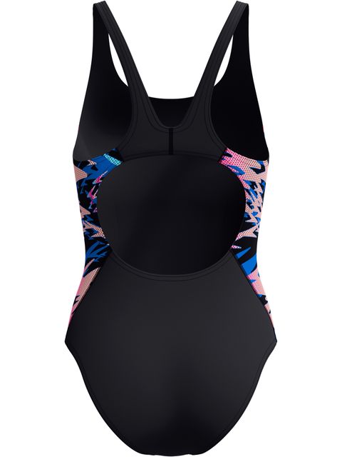 Speedo Print Splice Muscleback - Anthracite/Pink