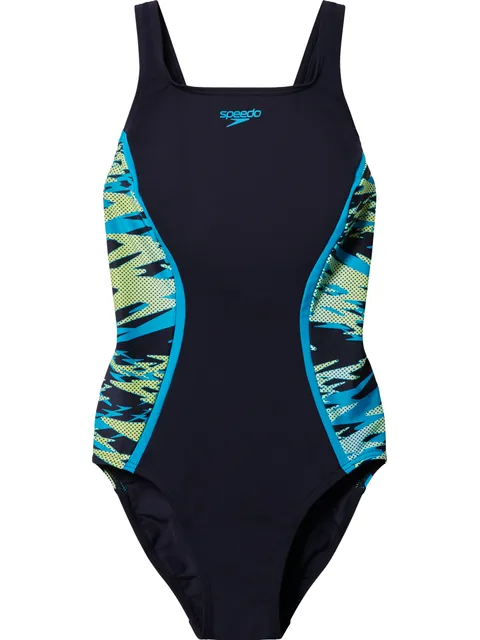 Speedo Hyperboom Splice Medalist One Piece - Anthracite/Hyper Teal