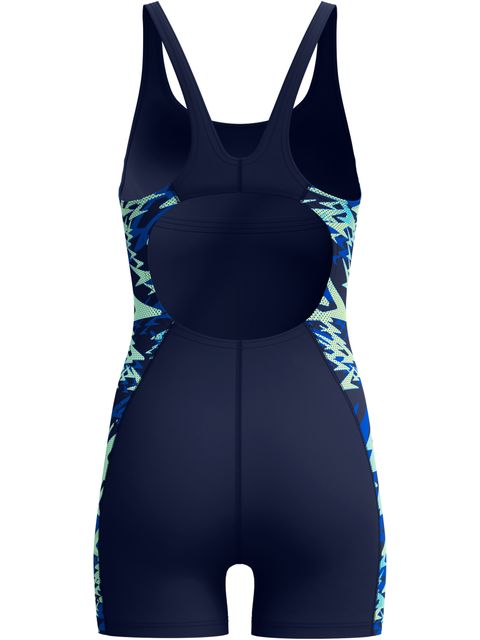 Speedo Print Splice Legsuit - Peacoat/Sapphire