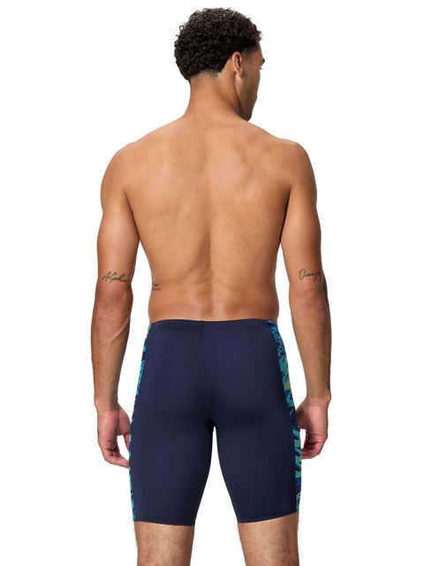 Speedo Mens Print Spliced Jammers - Peacoat/Sapphire