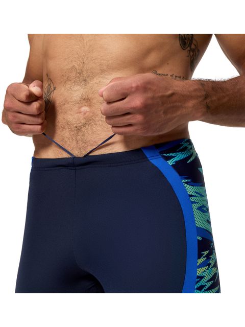 Speedo Mens Print Spliced Jammers - Peacoat/Sapphire