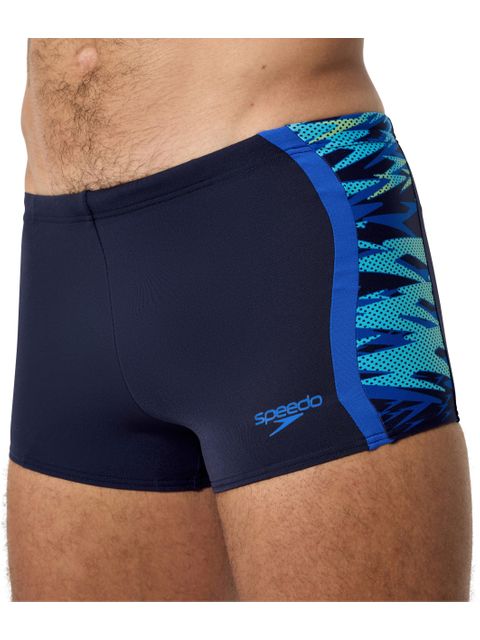 Speedo Mens Print Spliced Aquashorts - Peacoat/Sapphire