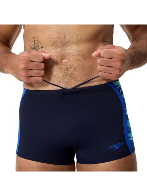 Speedo Mens Print Spliced Aquashorts - Peacoat/Sapphire