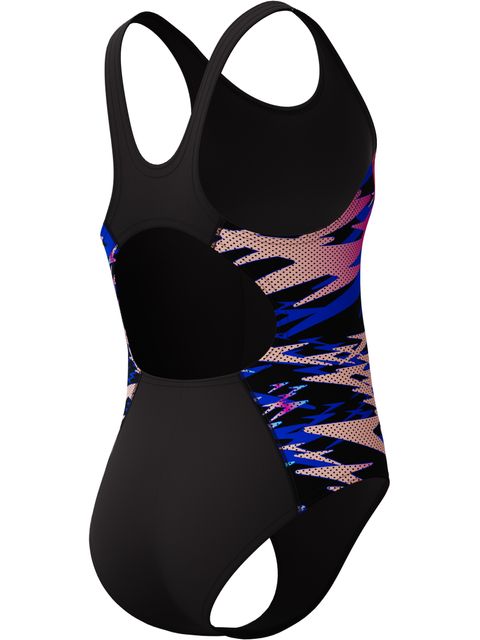 Speedo Hyperboom Splice Muscleback One Piece - Anthracite/Pink