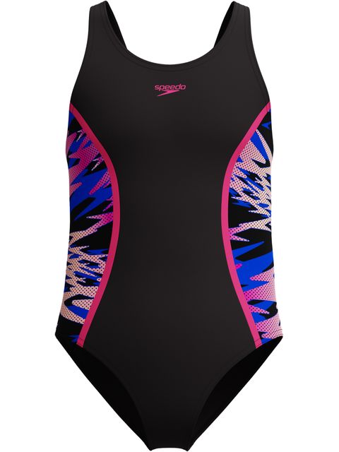 Speedo Hyperboom Splice Muscleback One Piece - Anthracite/Pink