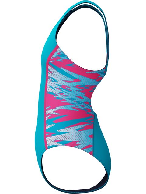 Speedo Hyperboom Splice Muscleback One Piece - Mayan Blue/Margarita Pink