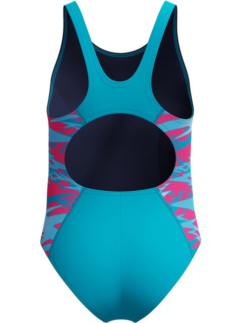 Speedo Hyperboom Splice Muscleback One Piece - Mayan Blue/Margarita Pink