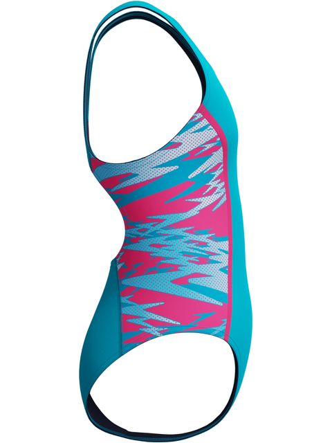Speedo Hyperboom Splice Muscleback One Piece - Mayan Blue/Margarita Pink