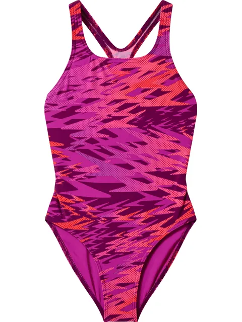 Speedo Hyperboom Printed Medalist One Piece - Neon Jelly/Post It Pink