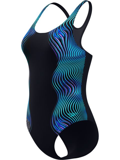 Speedo Engineered Print Medalist One Piece - Anthracite