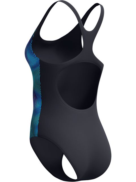 Speedo Engineered Print Medalist One Piece - Anthracite