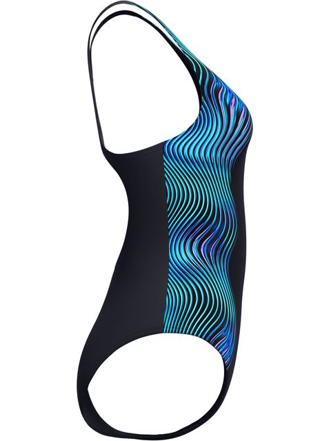 Speedo Engineered Print Medalist One Piece - Anthracite