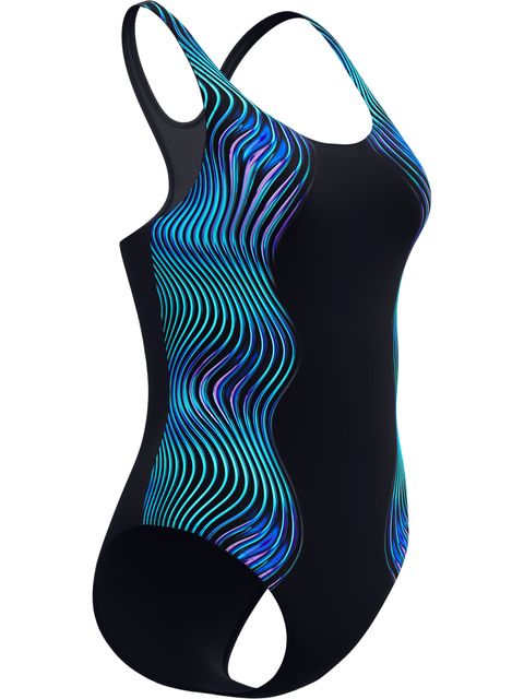Speedo Engineered Print Medalist One Piece - Anthracite