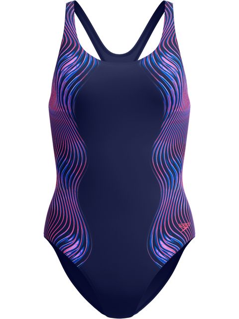 Speedo Engineered Print Medalist One Piece - Peacoat