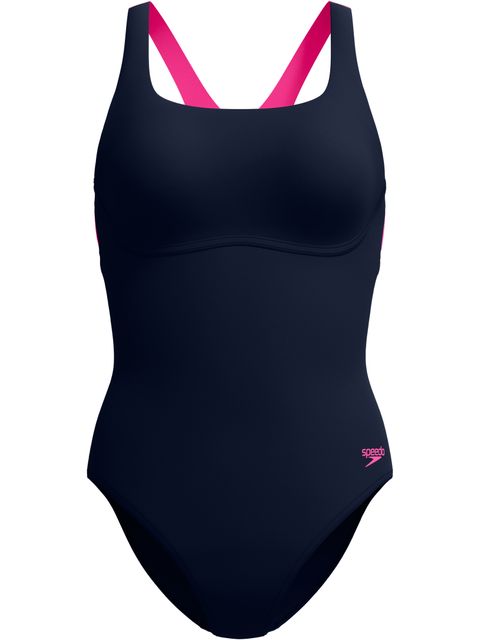 Speedo Flex Band One Piece - Peacoat/Pink
