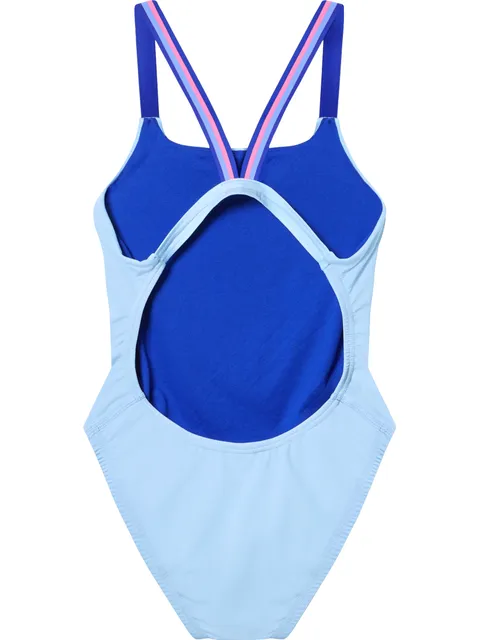 Speedo Solid Comfort V-Back One Piece - Blue