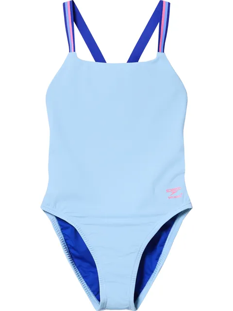 Speedo Solid Comfort V-Back One Piece - Blue