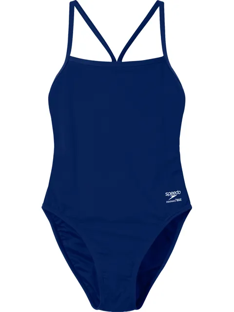 Speedo Solid V-Back 2.0 One Piece - Navy