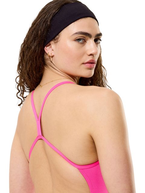 Speedo Solid V-Back 2.0 One Piece - Pink