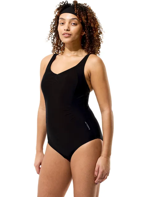 Speedo Shirred One Piece - Anthracite