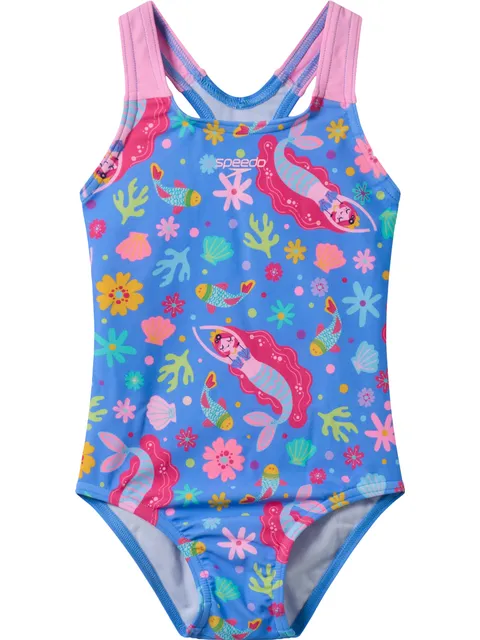 Speedo Toddlers Printed One Piece - Periwinkle Blue