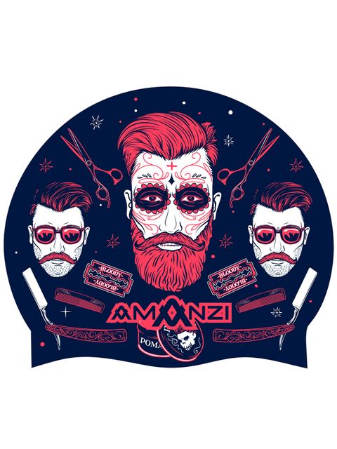 AMANZI Barber Chop Swim Cap
