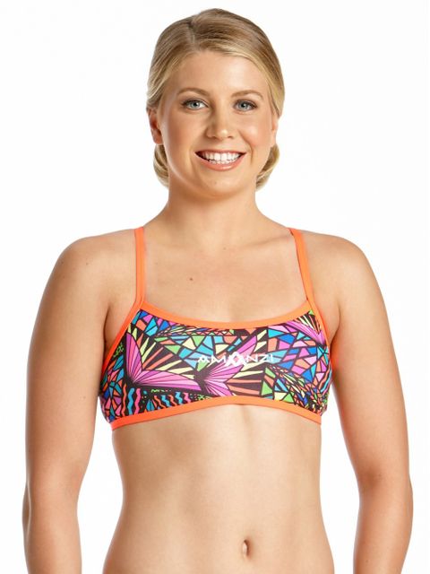 AMANZI Candy Puzzle Womens Sports Bikini Top