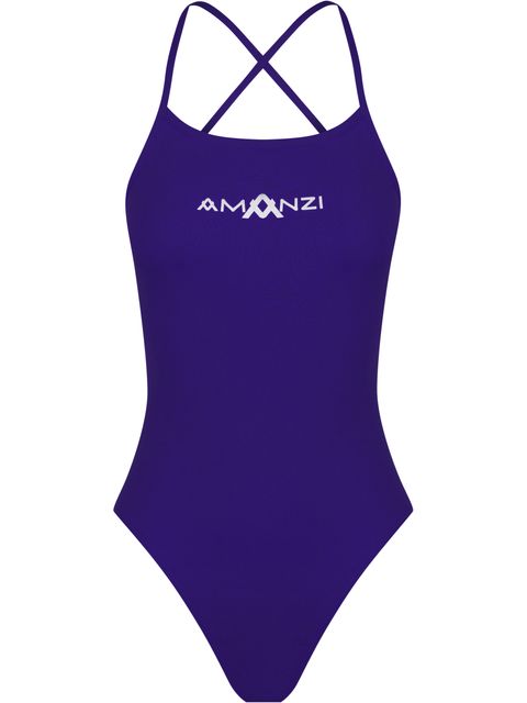 AMANZI Tie Back One Piece - Blueberry