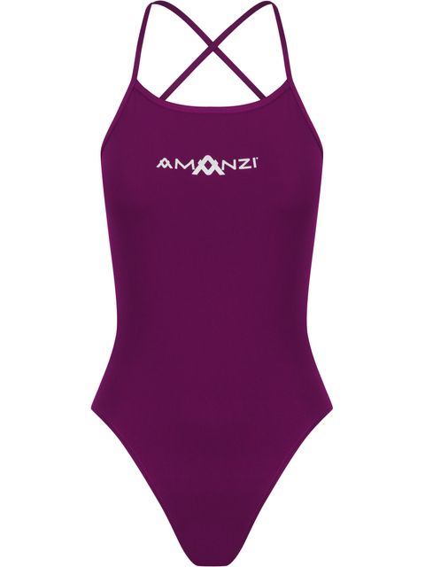 AMANZI Tie Back One Piece - Bordeaux