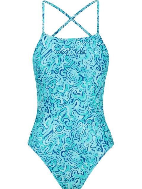 AMANZI Tie Back One Piece - Tidal
