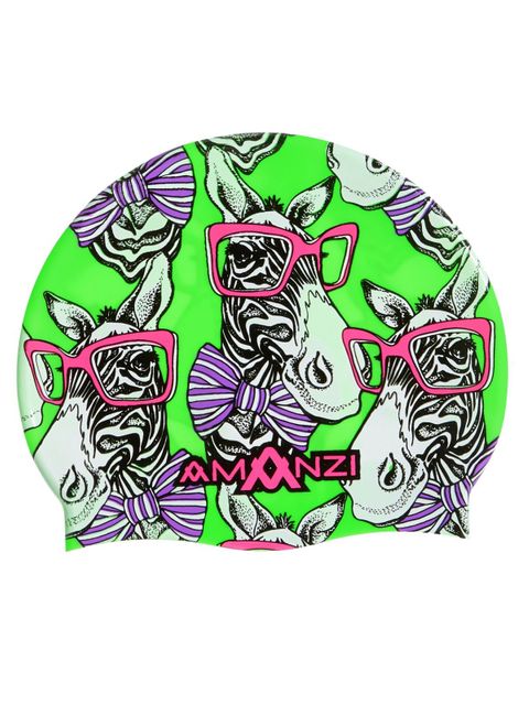 AMANZI Zany Zebra Swim Cap