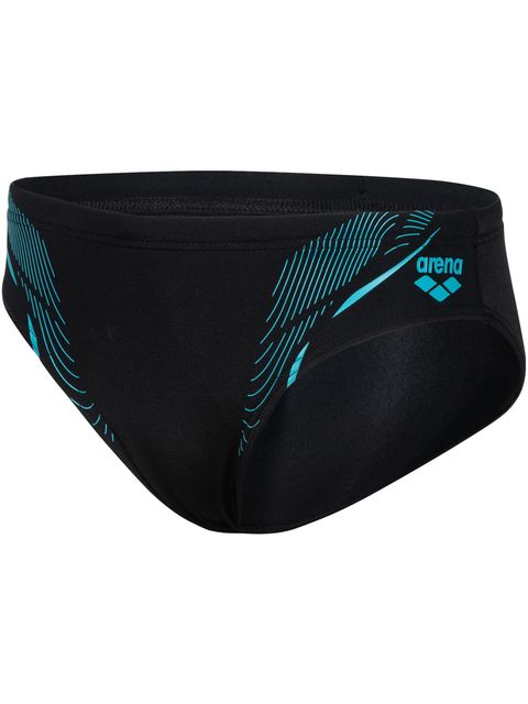 Arena Briefs - Graphic Black/Aqua