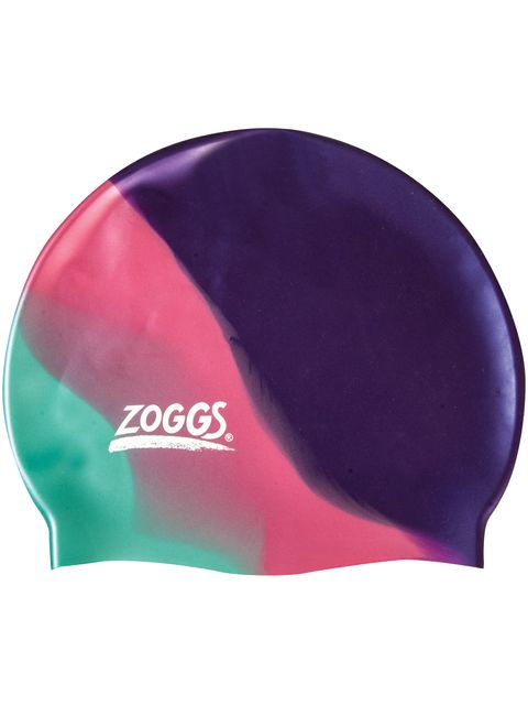Zoggs Junior Multicolour Swim Cap - Purple/Pink/Aqua