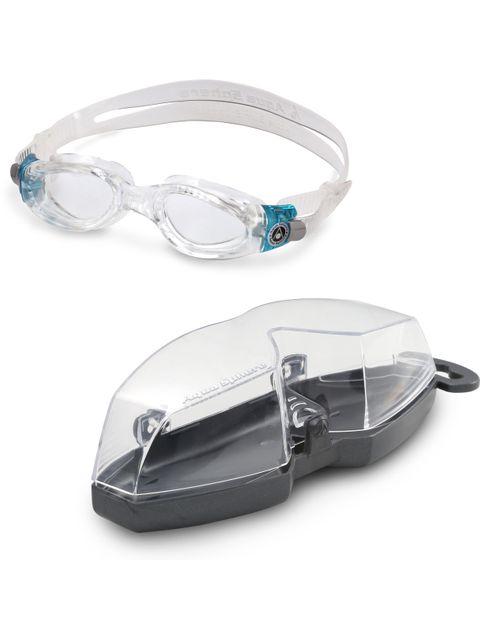 Aqua Sphere Kaiman Compact Goggles - Clear/Clear/Turquoise